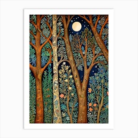 William Morris Moonlight In The Forest 35 Art Print