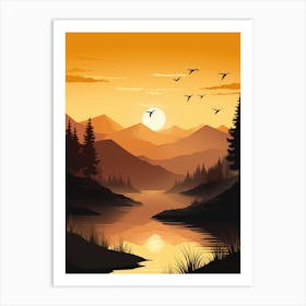 Sunset Landscape 7 Art Print