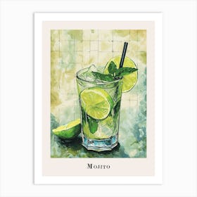 Mojito Tile Poster 3 Art Print