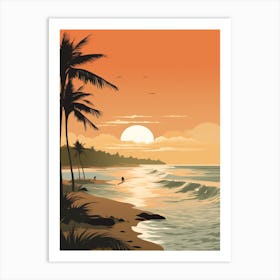 Bvaro Beach Dominican Republic At Sunset 3 Art Print