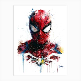 Spiderman Portrait Watercolor Art Print