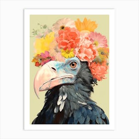 Bird With A Flower Crown California Condor 3 Art Print