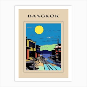Minimal Design Style Of Bangkok, Thailand 4 Poster Art Print