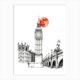 Big Ben And London Bridge Art Print