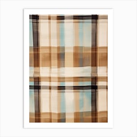 Brown Tones Plaid Pattern 6 Art Print