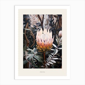 Flower Illustration Protea 8 Poster Art Print