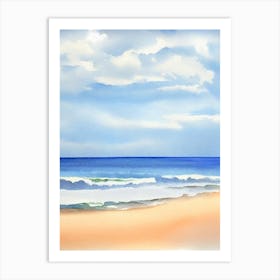 Boomerang Beach, Australia Watercolour Art Print