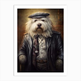 Gangster Dog Old English Sheepdog Art Print