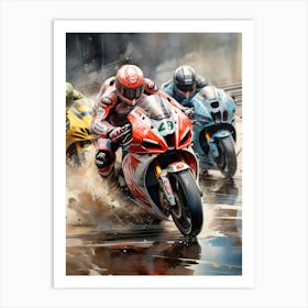 Motorcycle Racers Art Print