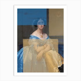 Baroque Portrait, Contemporary Collage Art Print