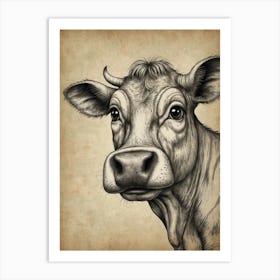 Cow Portrait 2 Art Print