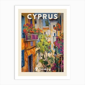 Nicosia Cyprus 4 Fauvist Painting Travel Poster Art Print
