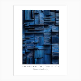 Blue Texture Abstract 3 Exhibition Poster Art Print