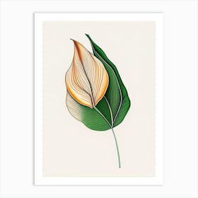 Tulip Leaf Warm Tones 3 Art Print
