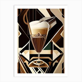 Irish Coffee Cocktail Poster Art Deco Cocktail Poster Art Print