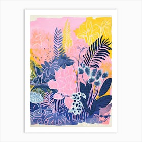 Colourful Botanical Risograph Style 9 Art Print