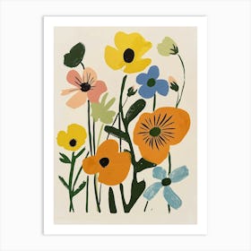 Painted Florals Buttercup 1 Art Print