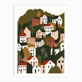 Houses On The Hill 1 Art Print