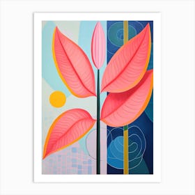 Heliconia 3 Hilma Af Klint Inspired Pastel Flower Painting Art Print
