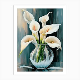 Calla Lilies -Ai Art Print