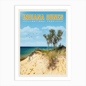 Indiana Dunes Travel Poster Art Print