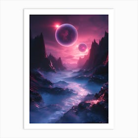 Space Landscape 1 Art Print