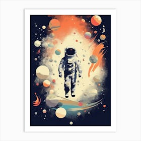 Galactic Visionary: Astronaut's Quest Art Print