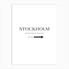 Stockholm Kingdom Of Sweden Art Print