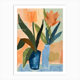 Orange Tulips 1 Art Print