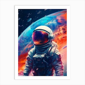 Space Astronaut Art Print