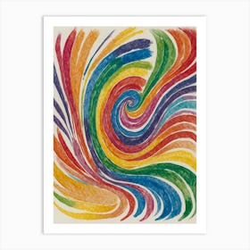 Rainbow Swirl Art Print