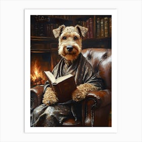 Classy Airedale At The Bar 13 Art Print