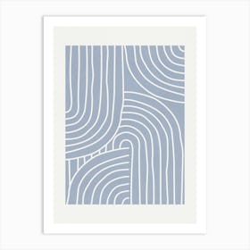 Abstract Lines- Bl01 Art Print