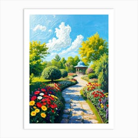 Gazebo In The Garden 5 Art Print