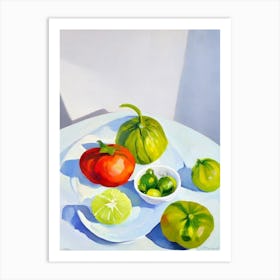 Tomatillo Tablescape vegetable Art Print