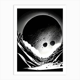 Crater Noir Comic Space Art Print