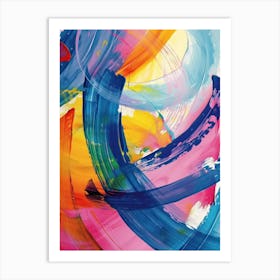 Colourful Brush Strokes 2 Art Print