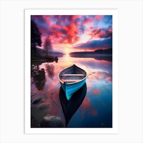 Sunset Boat 1 Art Print