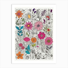 Flowers In The Garden 9 Art Print