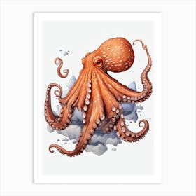 Common Octopus Illustration 1 Art Print