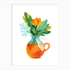 Tea In A Vase Art Print