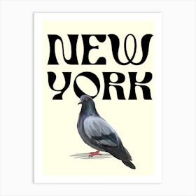 New York Pigeon Art Print