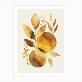 Watercolor Autumn Leaves Art Print