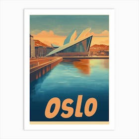 Aihrgdesign A Vintage Travel Poster Of Oslo 2 Art Print