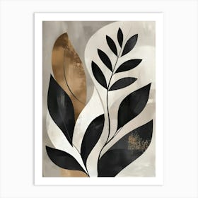 Abstract Leaves Canvas Art 1 Art Print