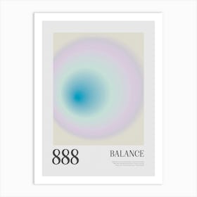 Angel Number 888 Balance Art Print