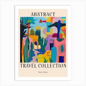 Abstract Travel Collection Poster Tulum Mexico 4 Art Print