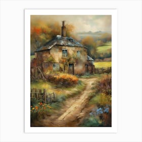 Printable Wall Art, Vintage Landscape, Farmhouse Wall Decorations, Vintage Landscape Oil Painting.8 1 Art Print