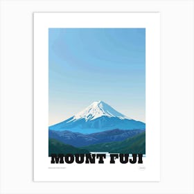 Mount Fuji Japan 5 Colourful Travel Poster Art Print