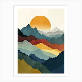 Peaks in Pure Minimalist Beauty Art Print